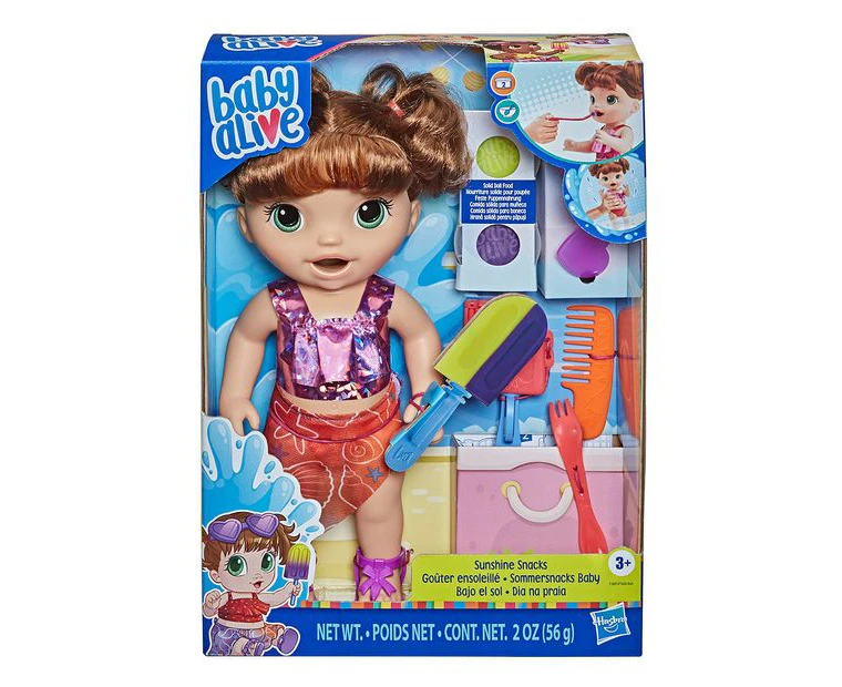 Baby Alive Brown Hair Sunshine Snacks Doll