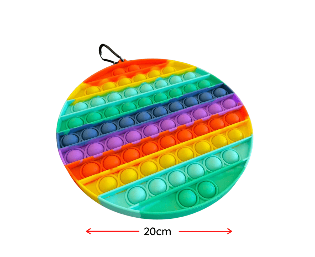 Pop It Sensory Fidget Toy Jumbo Rainbow Twin Pack 20cm Catch Com Au