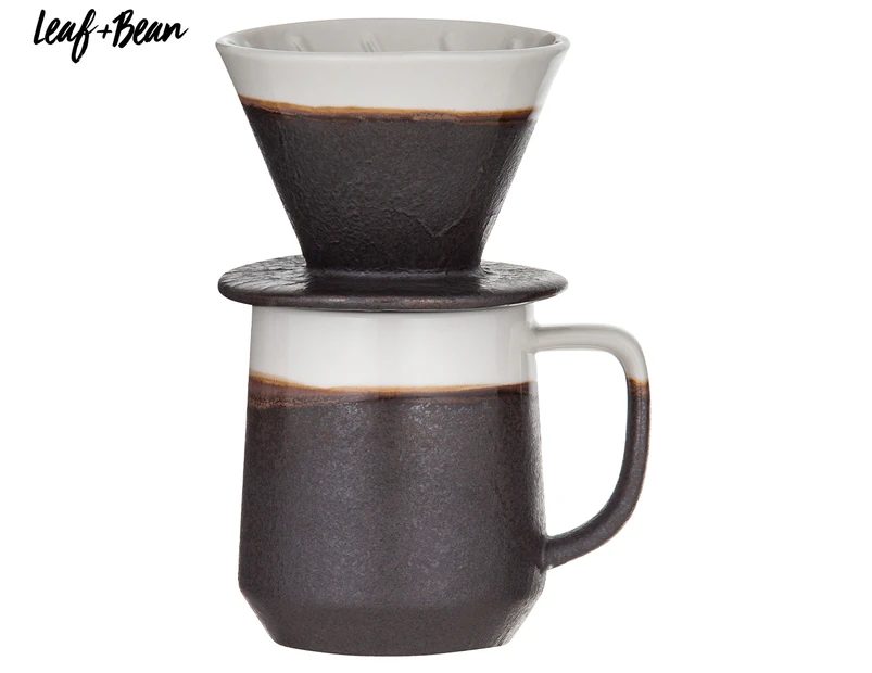 Leaf & Bean 340mL Roma Reactive Glaze Pour Over Coffee Maker w/ Cup