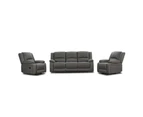 Anderson 3+1+1 Seater Fabric Manual Recliner Sofa Lounge Chair Set Latte