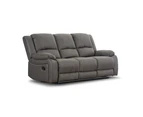 Anderson 3+1+1 Seater Fabric Manual Recliner Sofa Lounge Chair Set Latte