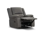 Casey 3 + 1 + 1 Seater Manual Recliner Sofa Lounge Couch Armchair Solid Wood Frame Fabric Upholstery Suite - Latte