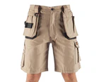 Duratex Cotton Duck Weave Tradies Cargo Shorts with Tool Pocket - Sand