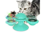 Cat Toys Funny Windmill Cat Toy Pet Turntable Teasing Interactive Toy - Green
