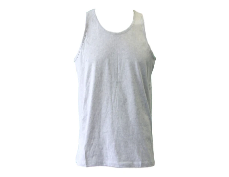 FIL Men's Plain Basic Singlet Tank Top T Shirt Gym Sports - Grey