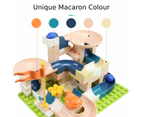 100Pcs Duploed Macaron Marble Race Run Building Blocks Maze Ball Track Toy Kids