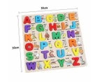 Alphabet Learning Games Educational Toy Wooden Matching Board Alphabetical Order