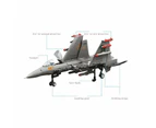 Military Flying Shark Carrier-based Fighter Model Building Blocks Aircraft Toy