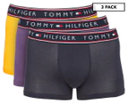 Tommy Hilfiger Men's Cotton Stretch Trunks 3-Pack - Purple Harmony