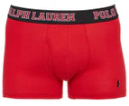 Polo Ralph Lauren Breathable Mesh Trunks 3-Pack - Polo Black/Red/Grey Heather