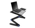 Portable Foldable Laptop Stand Desk Table Tray Adjustable Bedside W Mouse Pad