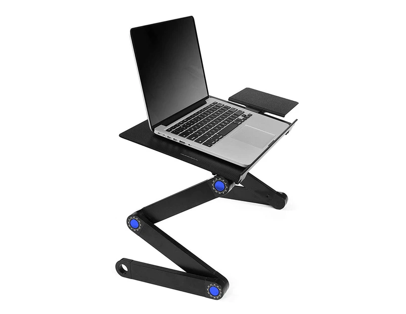 Portable Foldable Laptop Stand Desk Table Tray Adjustable Bedside W Mouse Pad