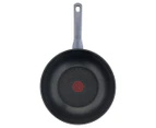 Tefal 28cm Daily Cook Induction Stainless Steel Wok w/ Lid - Black