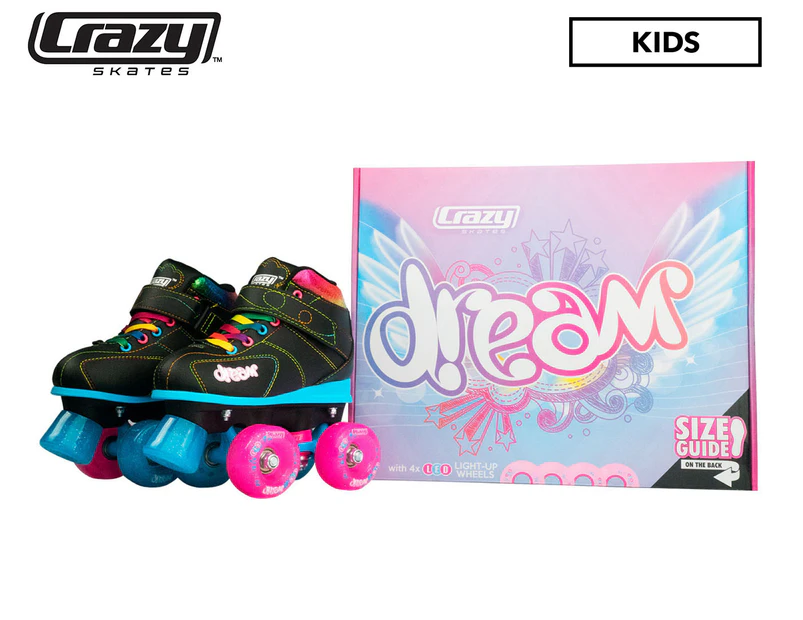 Crazy Skate Co. Kids' Dream Roller Skates - Black