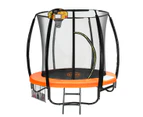 Kahuna Trampoline 8ft with Basketball Set - Orange