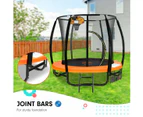 Kahuna Trampoline 8ft with Basketball Set - Orange