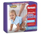 2 x Huggies Ultra-Dry Size 4 Toddler 9-14kg Nappy Pants For Boys Jumbo 58pk