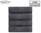 Onkaparinga Ultimate Face Washer 4-Pack - Charcoal