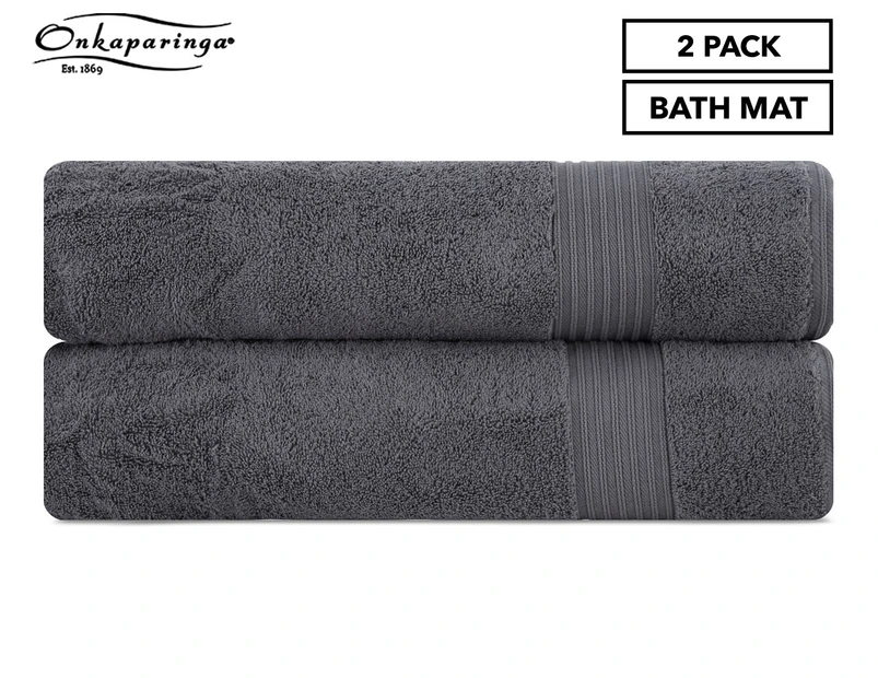 Onkaparinga Ultimate Bath Mat 2-Pack - Charcoal