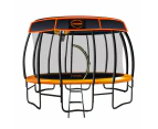 Kahuna Trampoline 12 ft with Basket ball set and Roof-Orange