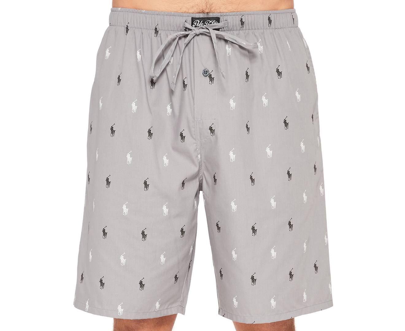 Polo Ralph Lauren Men's Woven Print Sleep Shorts - Museum Grey/Black ...