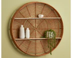 Cooper & Co. 80cm Lily Rattan Round Wall Shelf - Natural
