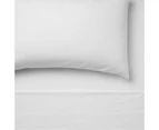 Linen House Plain Dyed Flannelette Sheet Set - White