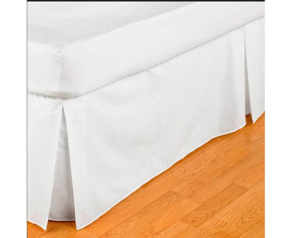 Kingdom Box Pleat 225 Thread Count Valance - White