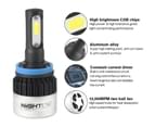 Nighteye H8 H9 H11 LED Headlight Bulbs Replace HID Halogen 72W 9000LM/Set Globes 3