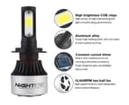 Nighteye H7 LED Headlight Light Bulbs Hi/Lo Beam Replace Halogen 72W 9000LM HID 3