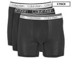 Calvin Klein Men's Variety Waistband Cotton Stretch Boxer Briefs 3-Pack - Black 1
