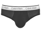 Calvin Klein Men's Variety Stretch Waistband Cotton Hip Briefs 3-Pack - Black