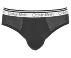 Calvin Klein Men's Variety Stretch Waistband Cotton Hip Briefs 3-Pack - Black