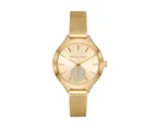 Michael Kors Women's Slim Runway Three-Hand Gold-Tone Stainless Steel Watch MK3920