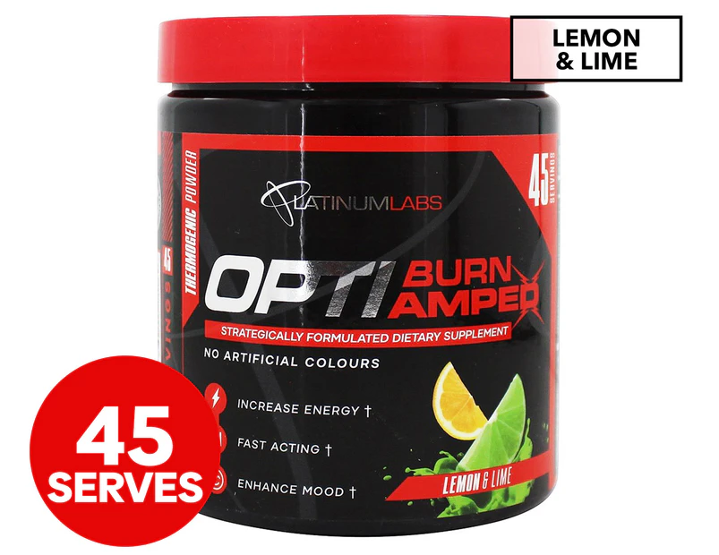 Platinum Labs OptiBurn Amped Thermogenic Powder Lemon Lime 352g