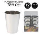 Set of 12 Platinum Plastic Shot Glass 60ml