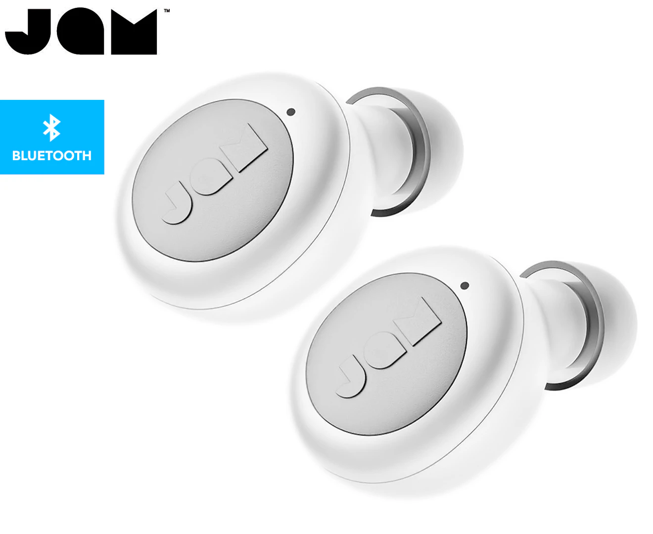 Jam Live Loud Bluetooth Wireless Earbuds Sweat Resistant IPX4 In-Ear Earphone WT