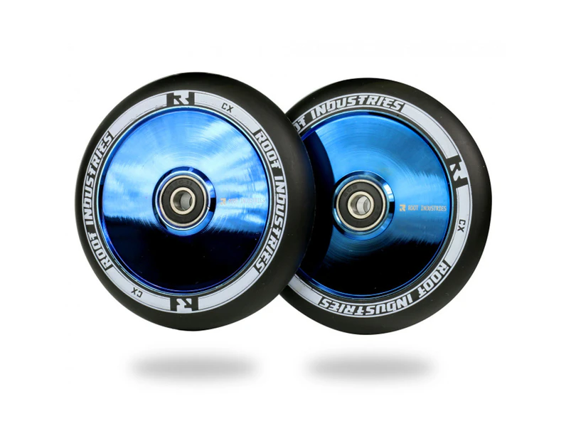 Root Industries Air 110mm Scooter Wheels - Black BluRay (Set of 2) - Blue