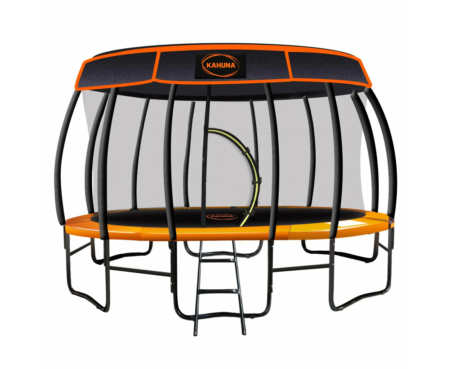 Kahuna Trampoline 14 ft with Roof - Orange