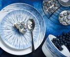 Noritake 12-Piece Hanabi Coupe Dinner Set - White/Blue