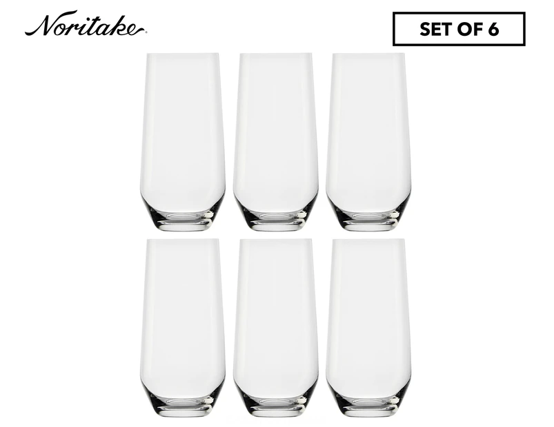 Noritake IVV Tasting Hour Highball Glasses Set of 6