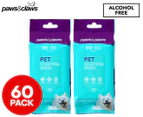 2 x Paws & Claws Scented Pet Wipes 30pk