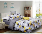 Geometric Quilt/Doona/Duvet Cover & 2 Pillowcases Set(Queen/King /Super King Size Bed) M421