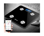 SOGA Wireless Bluetooth Digital Body Fat Scale Bathroom Health Analyser Weight Black