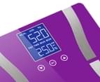 SOGA Glass LCD Digital Body Fat Scale Bathroom Electronic Gym Water Weighing Scales Purple 4