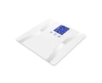 Glass LCD Digital Body Fat Scale Bathroom Electronic Gym Water Weighing Scales White 2