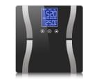 SOGA Glass LCD Digital Body Fat Scale Bathroom Electronic Gym Water Weighing Scales Black 1