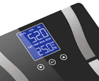 SOGA Glass LCD Digital Body Fat Scale Bathroom Electronic Gym Water Weighing Scales Black