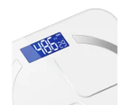 SOGA 2X 180kg Glass LCD Digital Fitness Weight Bathroom Body Electronic Scales Black/White