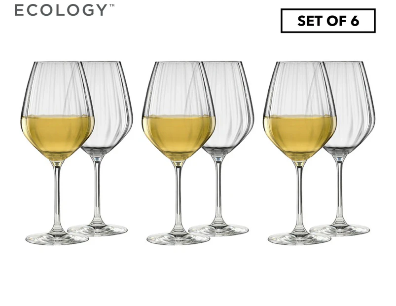 Set of 6 Ecology 430mL Twill White Wine Glasses